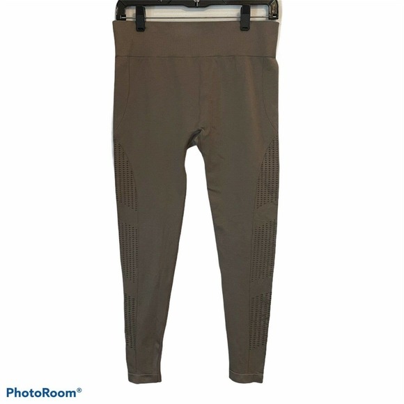 Squat Wolf Large Seamless Leggings Brown Yoga Fitness Athletic - Picture 2 of 6